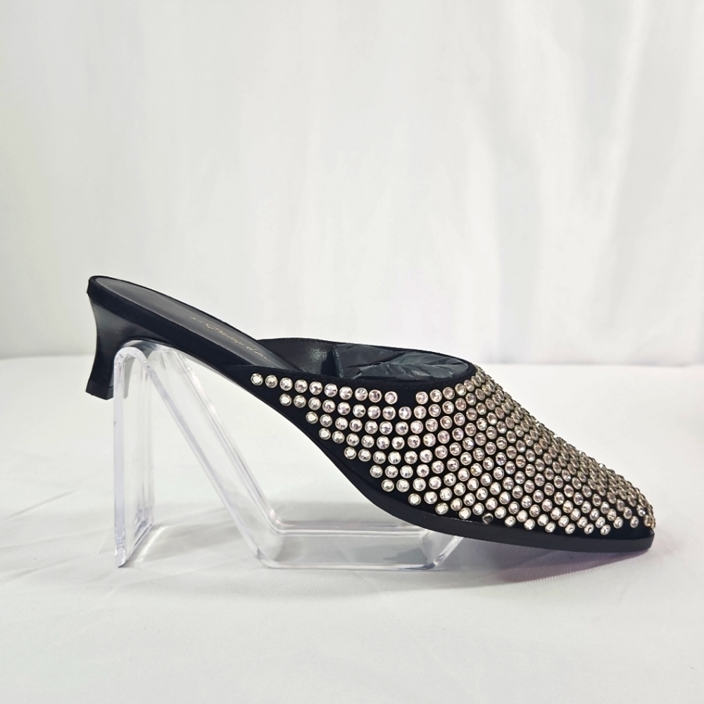 Phillip Lim Agatha Crystal Embellishments Kitten Heels Sz 38.5